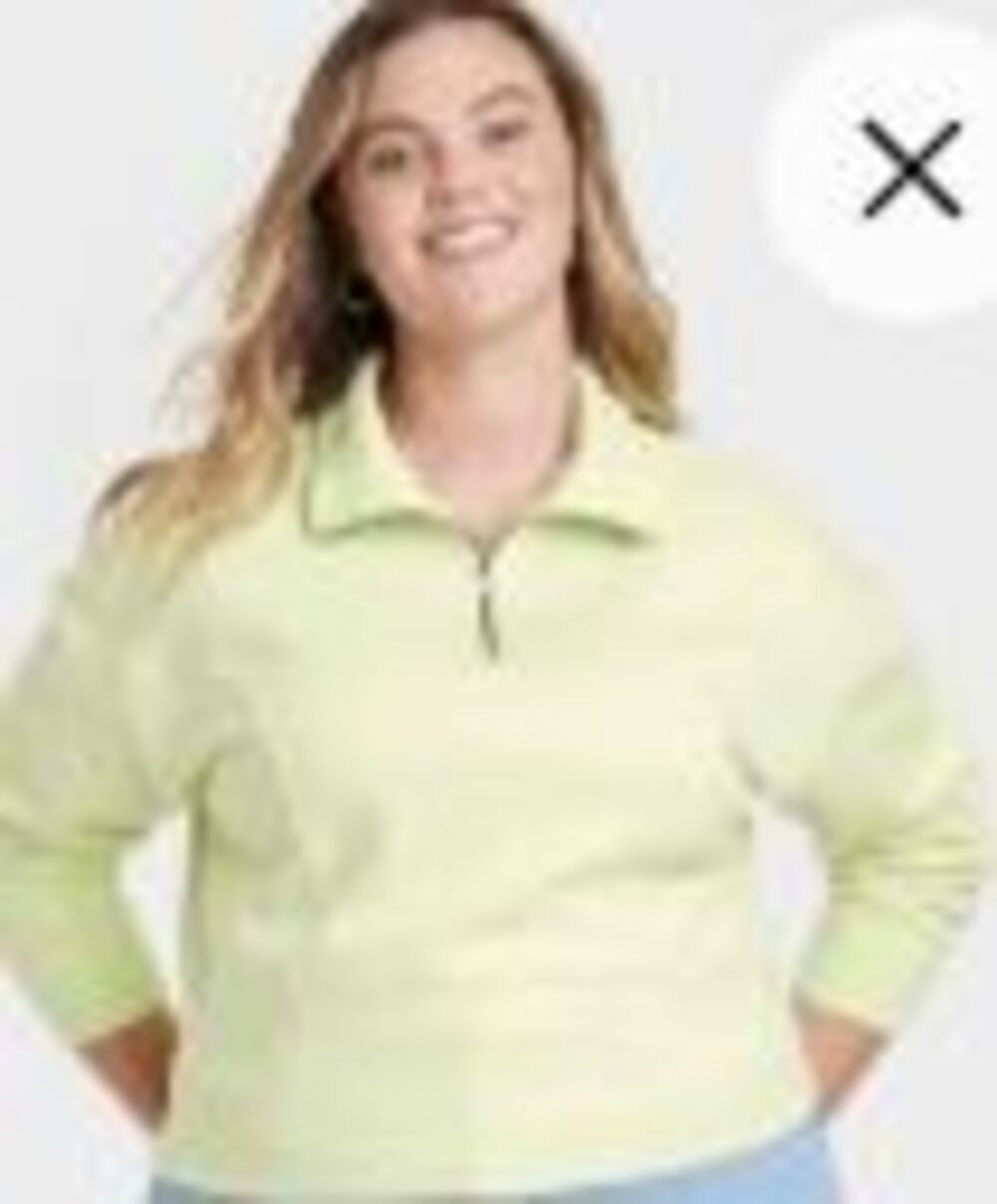 Universal Thread NWT size 2X Bright Yellow 1/4 zip sweatshirt